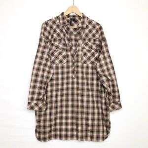 MNG casual sports wear plaid tunic shirt, dress